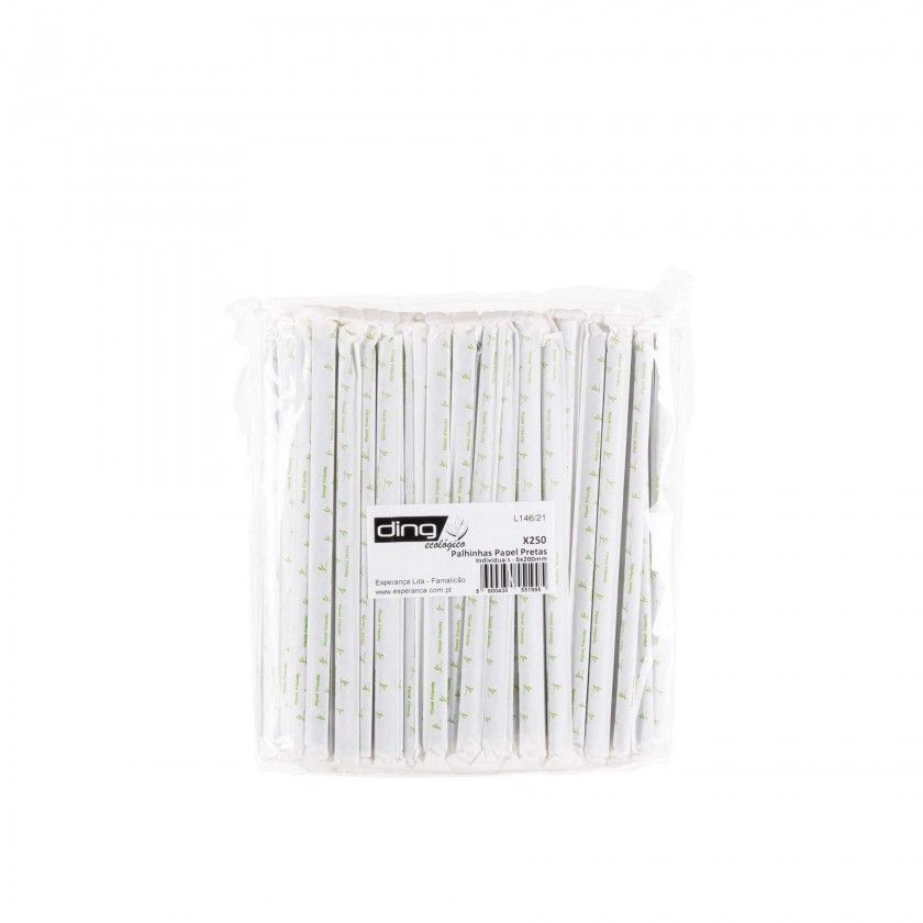 Palhinha Papel com Individual Preta 0.6X20CM Pack 250