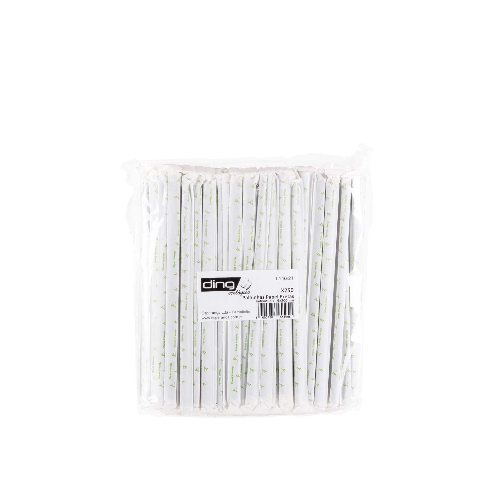 Palhinha Papel com Individual Preta 0.6X20CM Pack 250