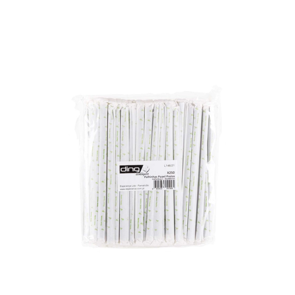 Palhinha Papel com Individual Preta 0.6X20CM Pack 250
