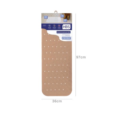 Tapete Banheira Bege 880gr 36X97cm