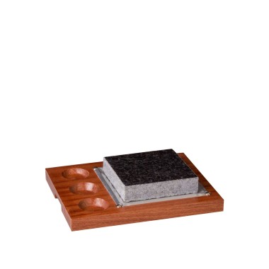 Tabua Com 3 Cavidades+Pedra 14X14cm