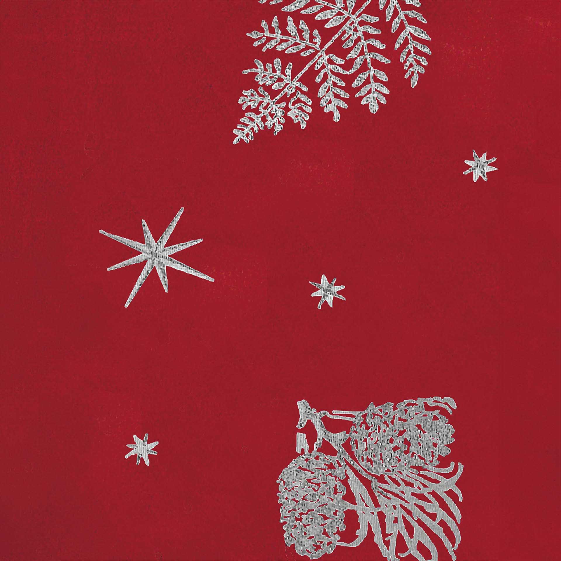 Toalha Natal Azevinho Vermelho / Prata 150X200cm