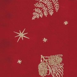 Toalha Natal Azevinho Vermelho / Ouro 150X150cm Toalha Natal Azevinho Vermelho / Ouro 150X150cm