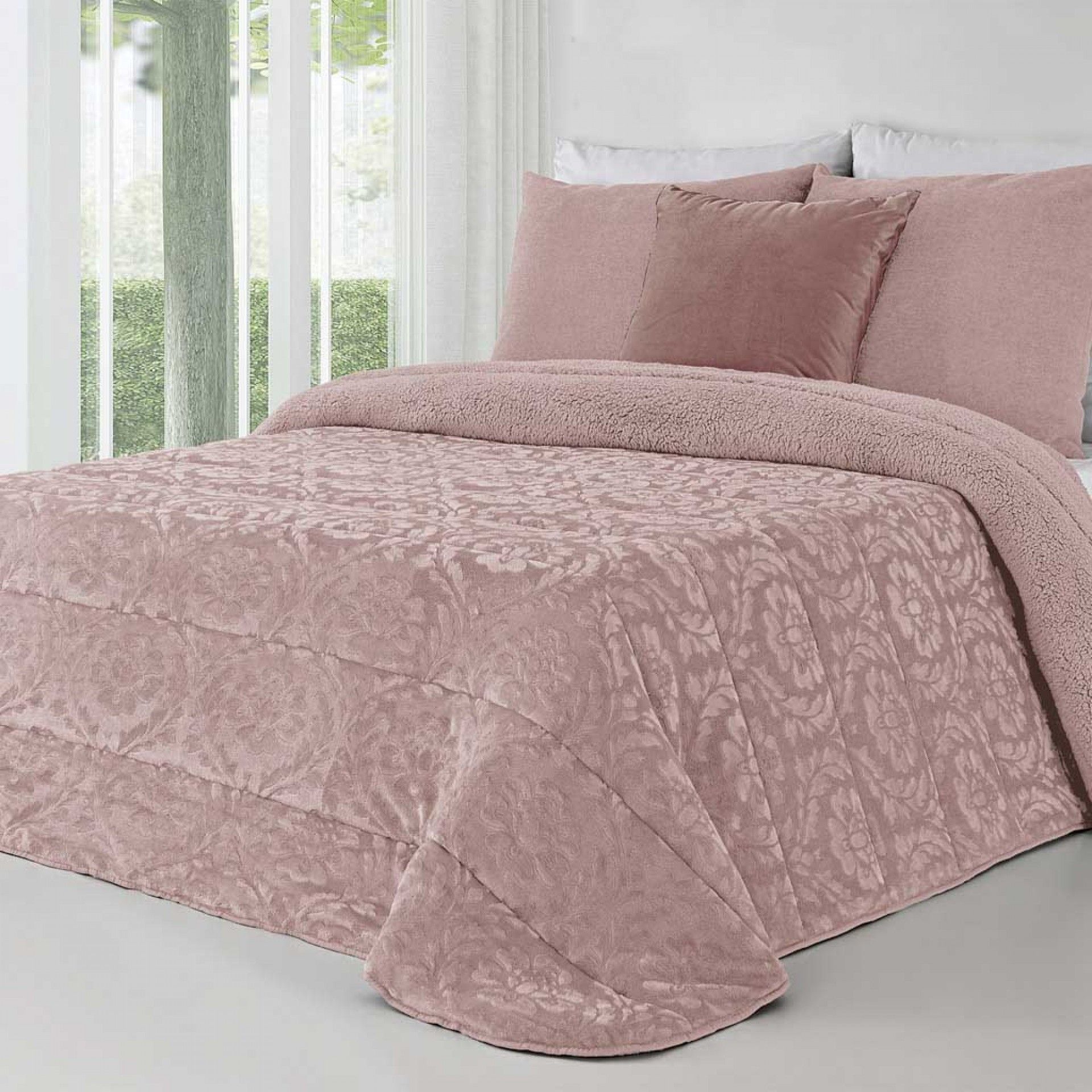 Edredão Madona Rosa 240X250cm