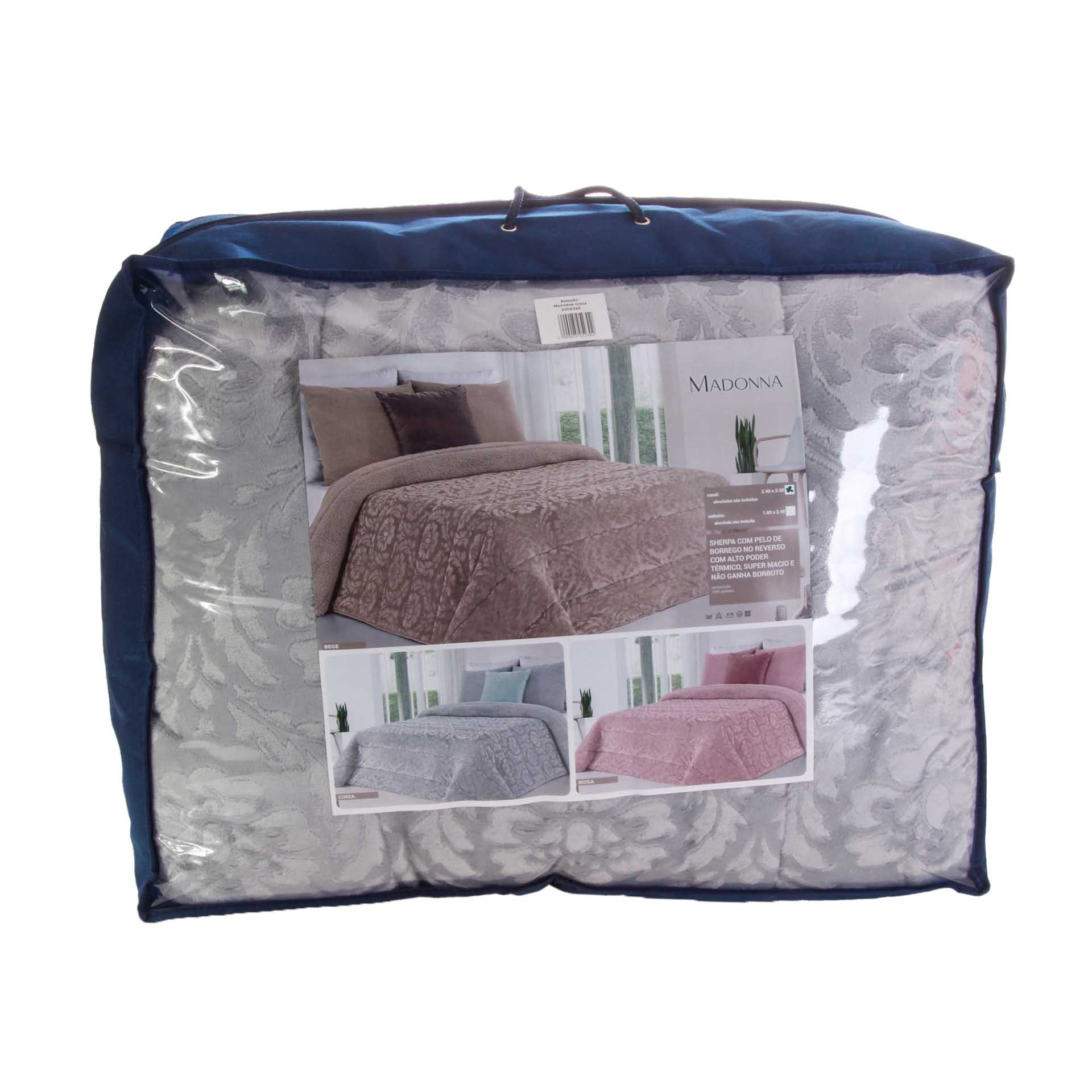 Edredão Madona Cinza 240X250cm