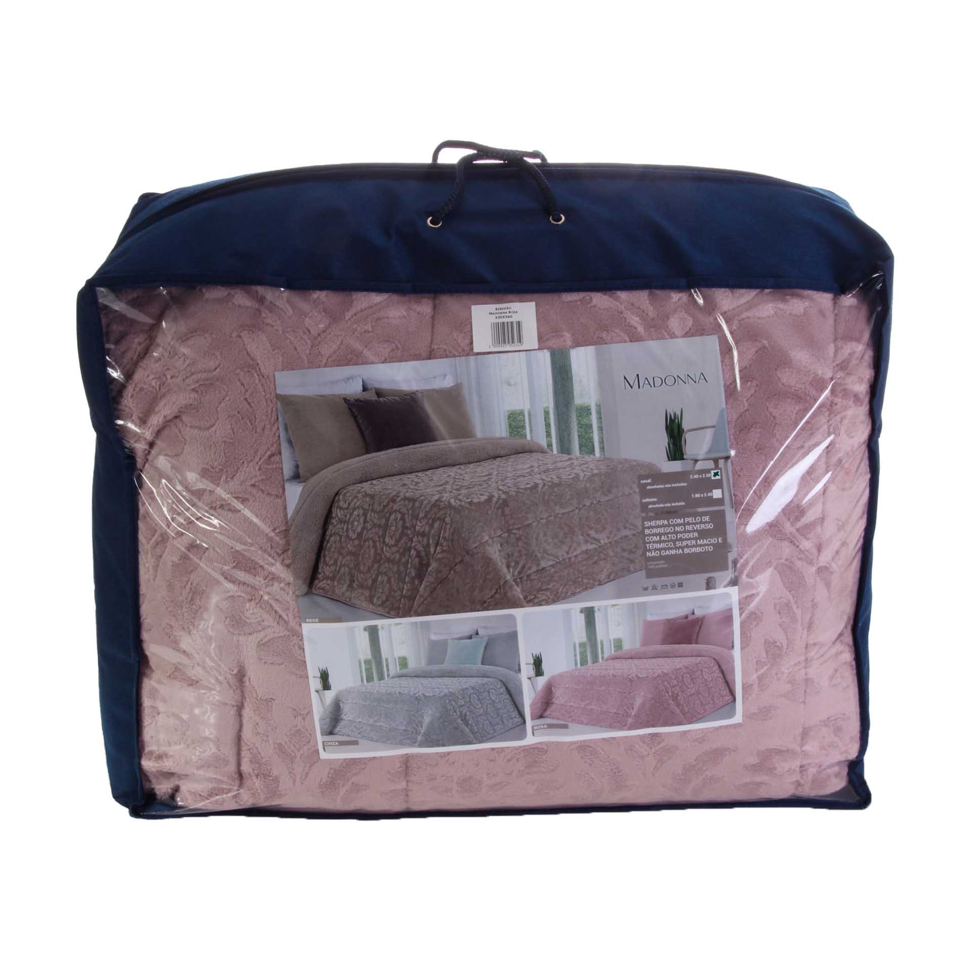 Edredão Madona Rosa 240X250cm