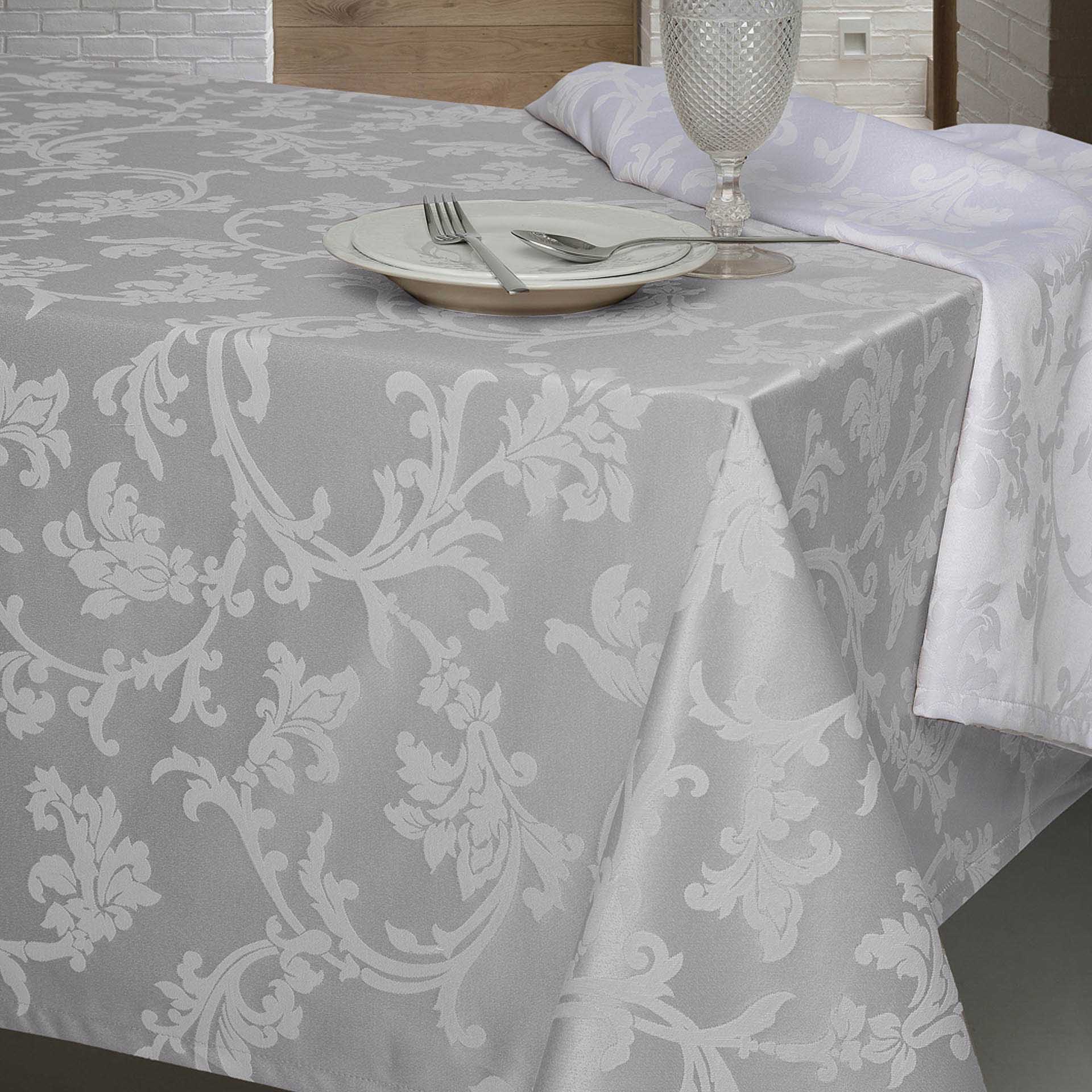 Toalha Mesa Clean Cinza 150X150cm