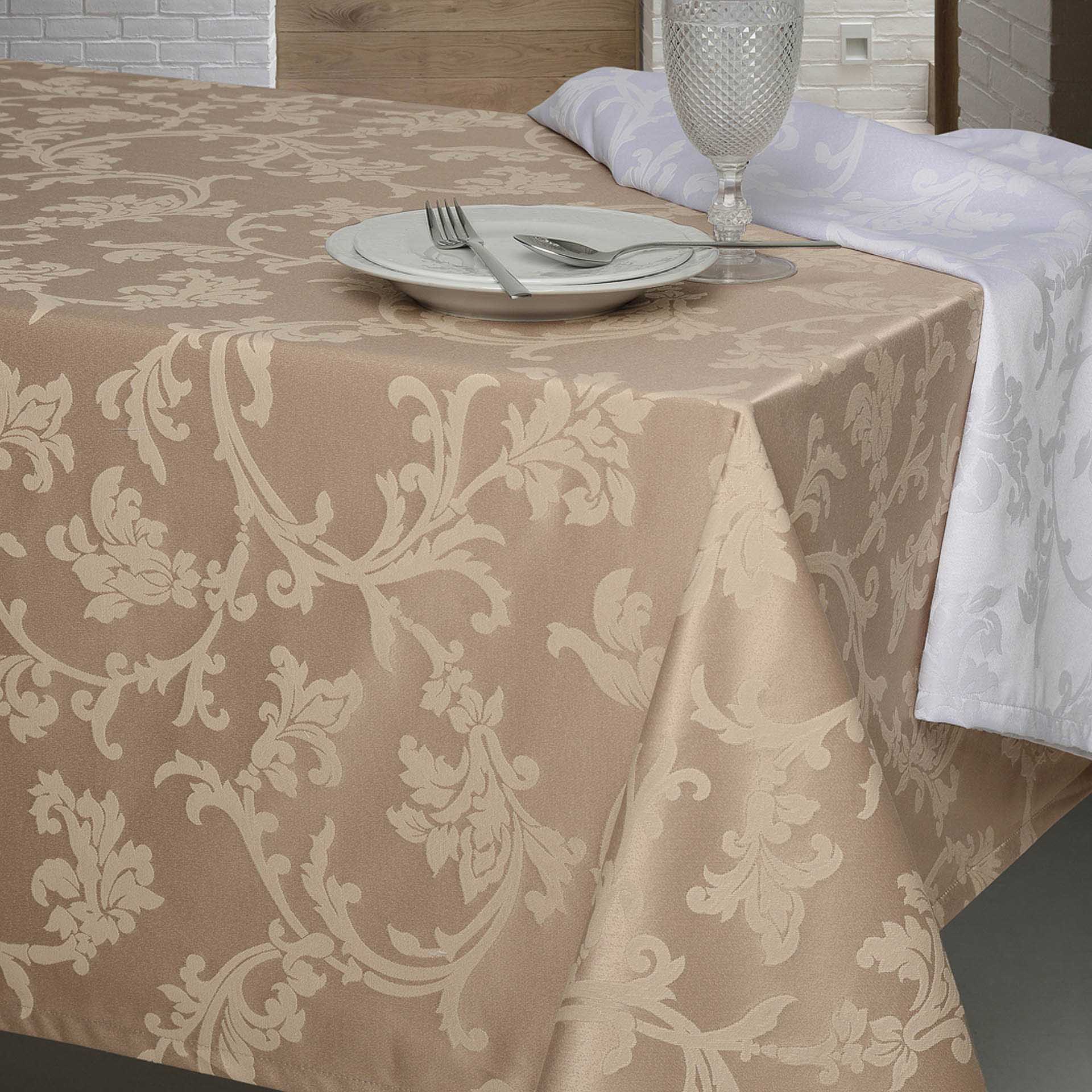 Toalha Mesa Clean Taupe 150X150cm