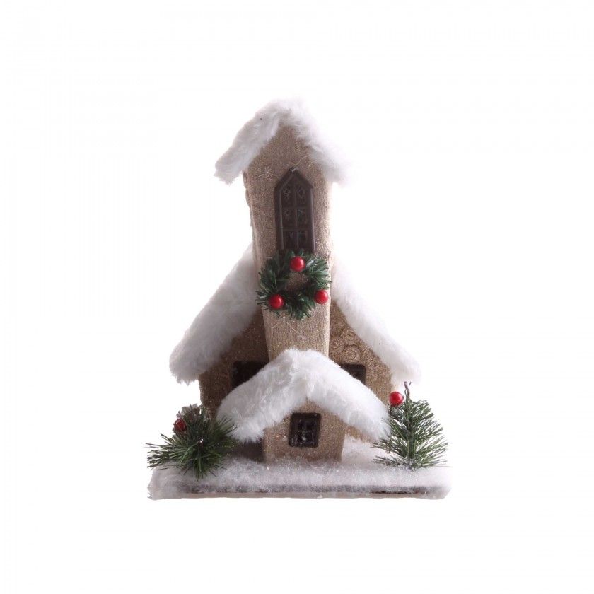 Casa Natal Com Luz 22CM Casa Natal Com Luz 22CM