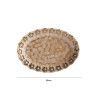 Prato Flores Douradas Oval 25CM Prato Flores Douradas Oval 25CM