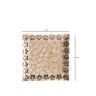 Prato Flores Douradas Quadrado 20X20CM Prato Flores Douradas Quadrado 20X20CM