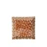 Prato Flores Douradas Quadrado Castanho 20X20CM