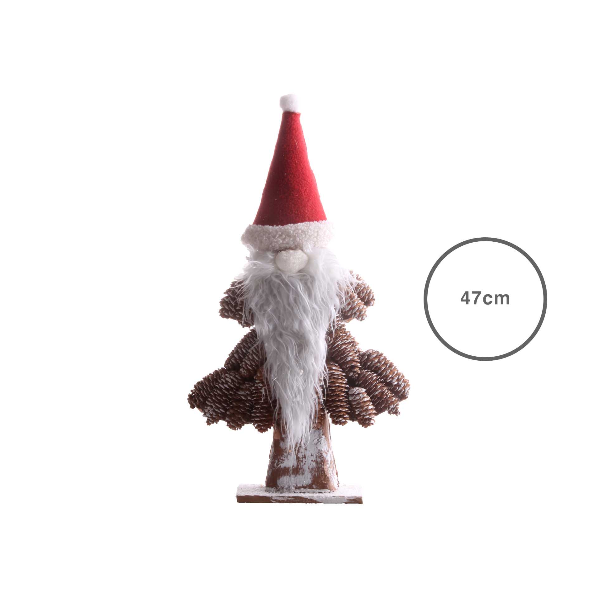 Pai Natal Pinhas Castanho 47CM