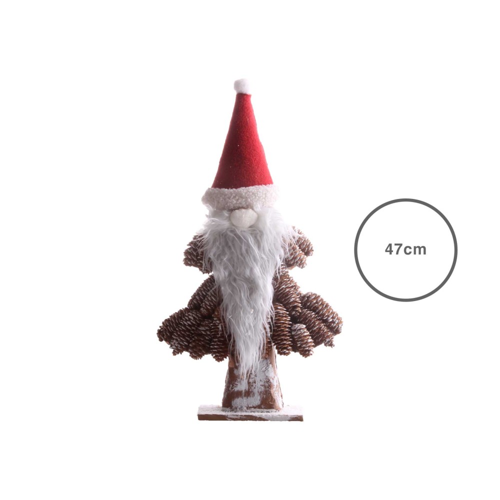 Pai Natal Pinhas Castanho 47CM