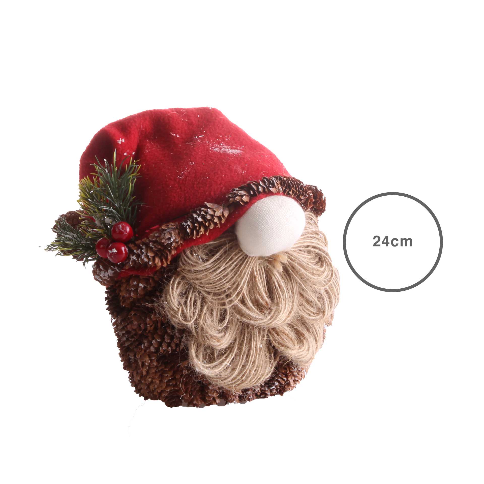 Pai Natal Pinha Castanho 24CM