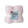 Manta Jacquard Amo Tracejado Rosa 130X160cm Manta Jacquard Amo Tracejado Rosa 130X160cm