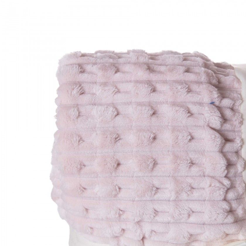 Manta Jacquard Amo Tracejado Rosa 130X160cm