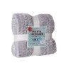 Manta Jacquard Amo Tracejado Cinza Prata 130X160cm Manta Jacquard Amo Tracejado Cinza Prata 130X160cm