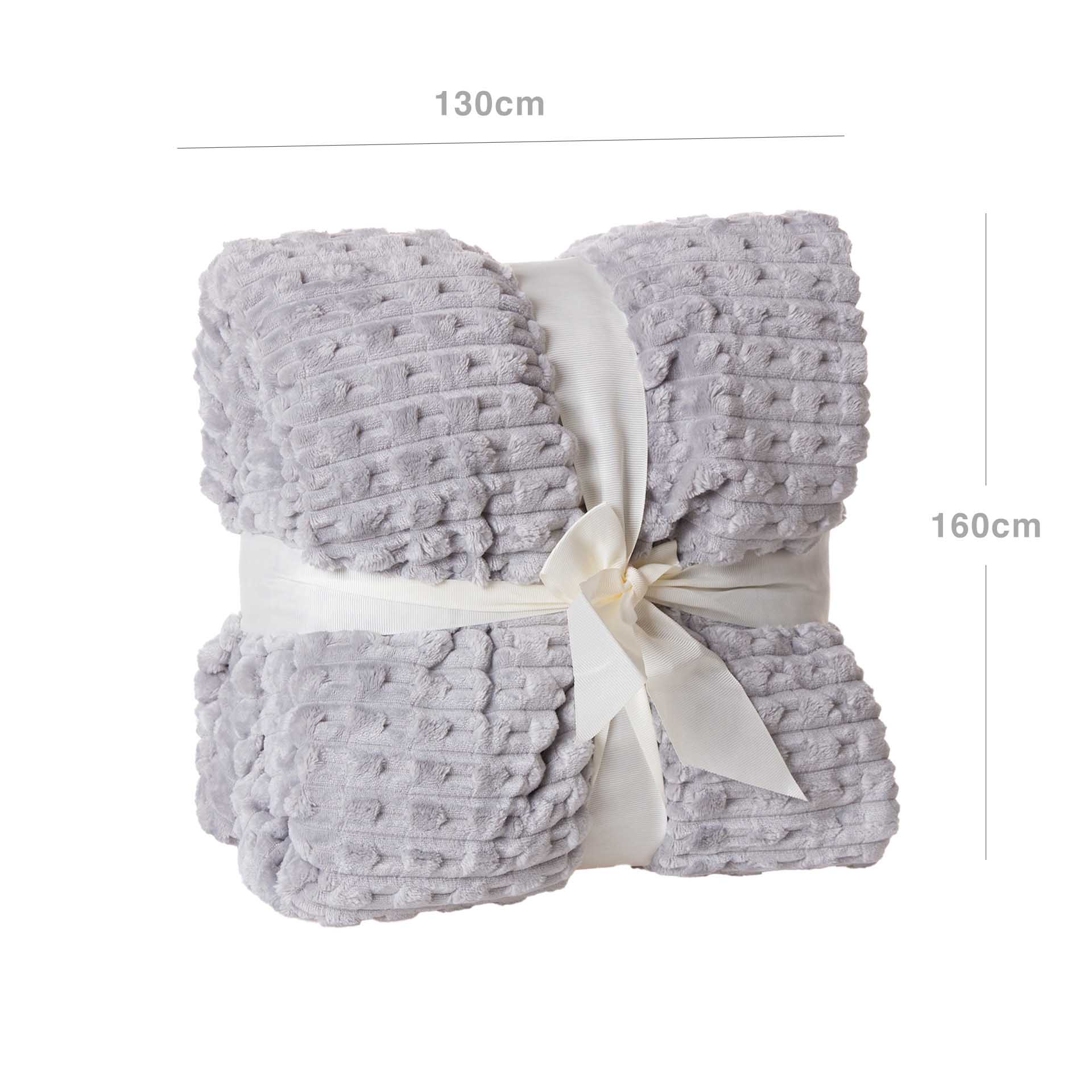 Manta Jacquard Amo Tracejado Cinza Prata 130X160cm