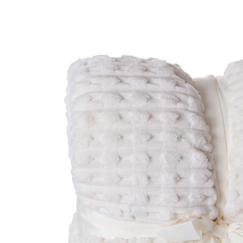 Manta Jacquard Amo Tracejado Prola 130X160cm