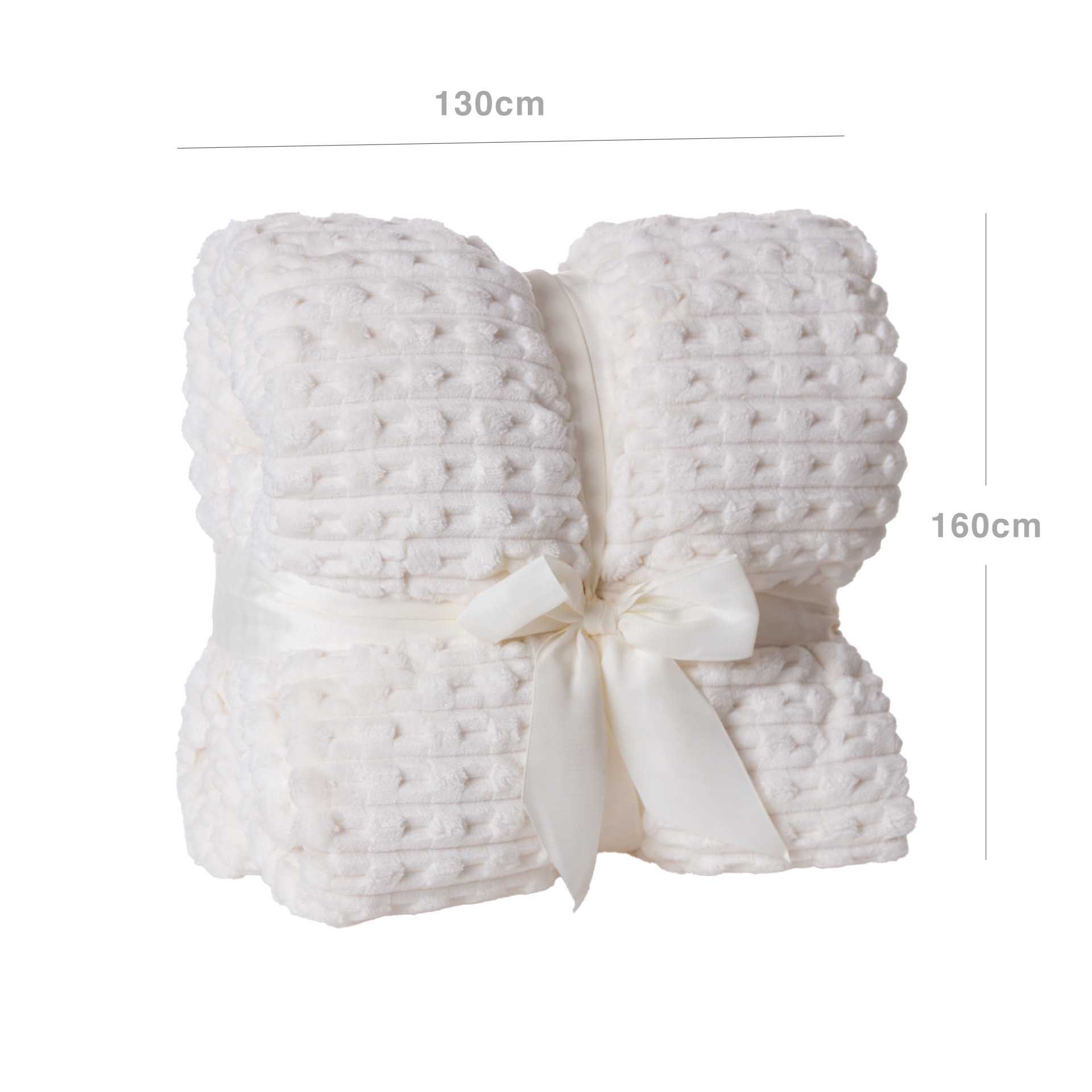 Manta Jacquard Amo Tracejado Pérola 130X160cm