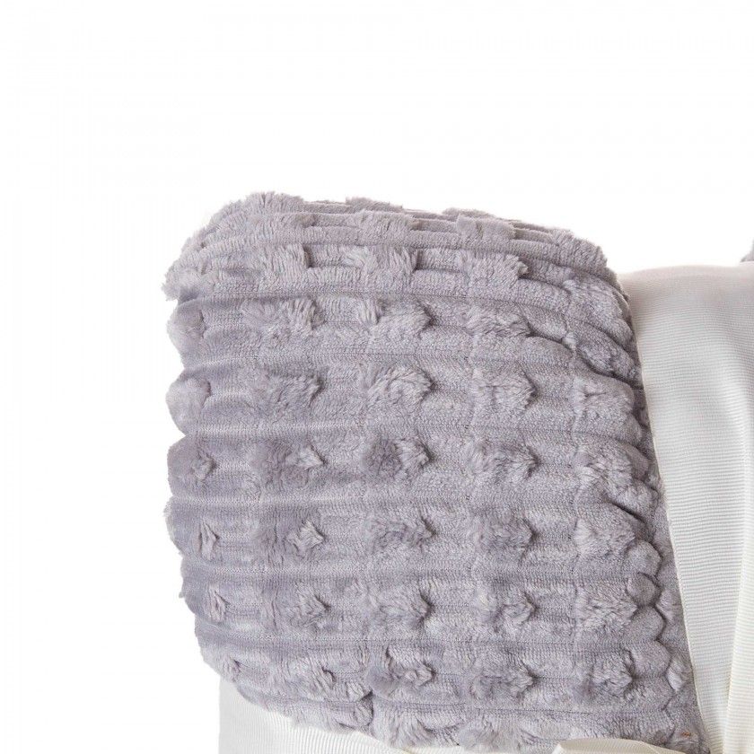 Manta Jacquard Amo Tracejado Cinza 130X160cm