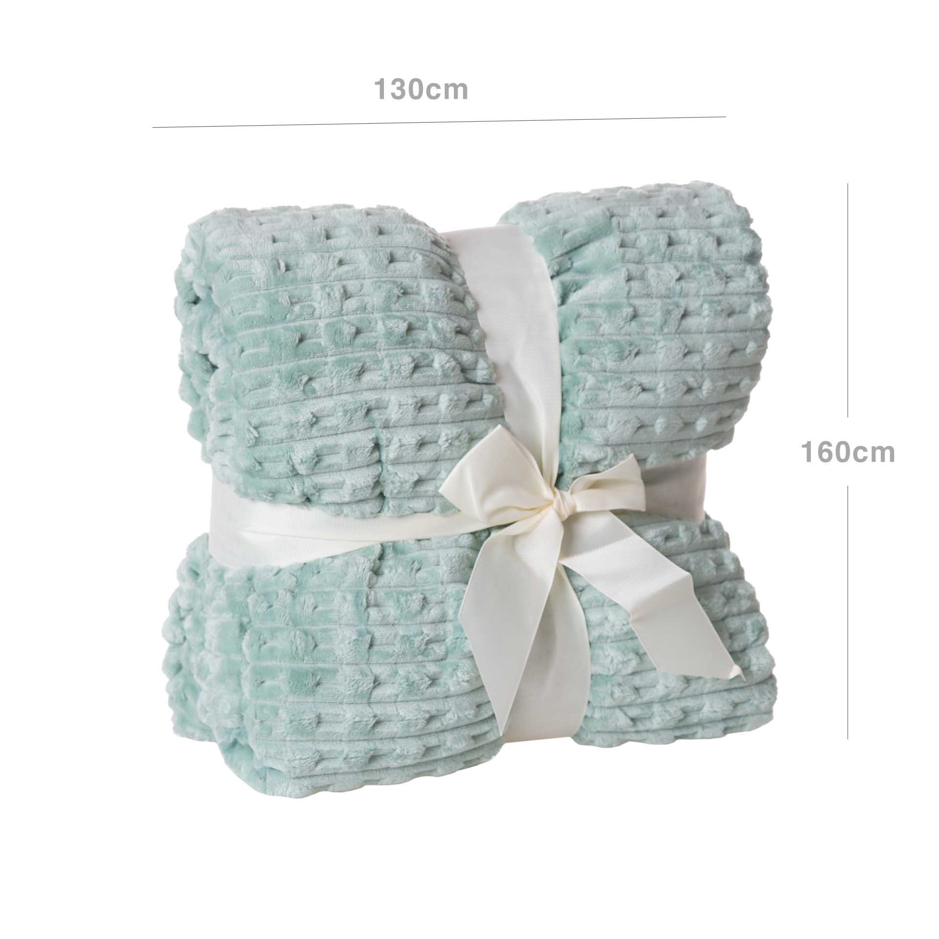 Manta Jacquard Amo Tracejado Verde Água 130X160cm