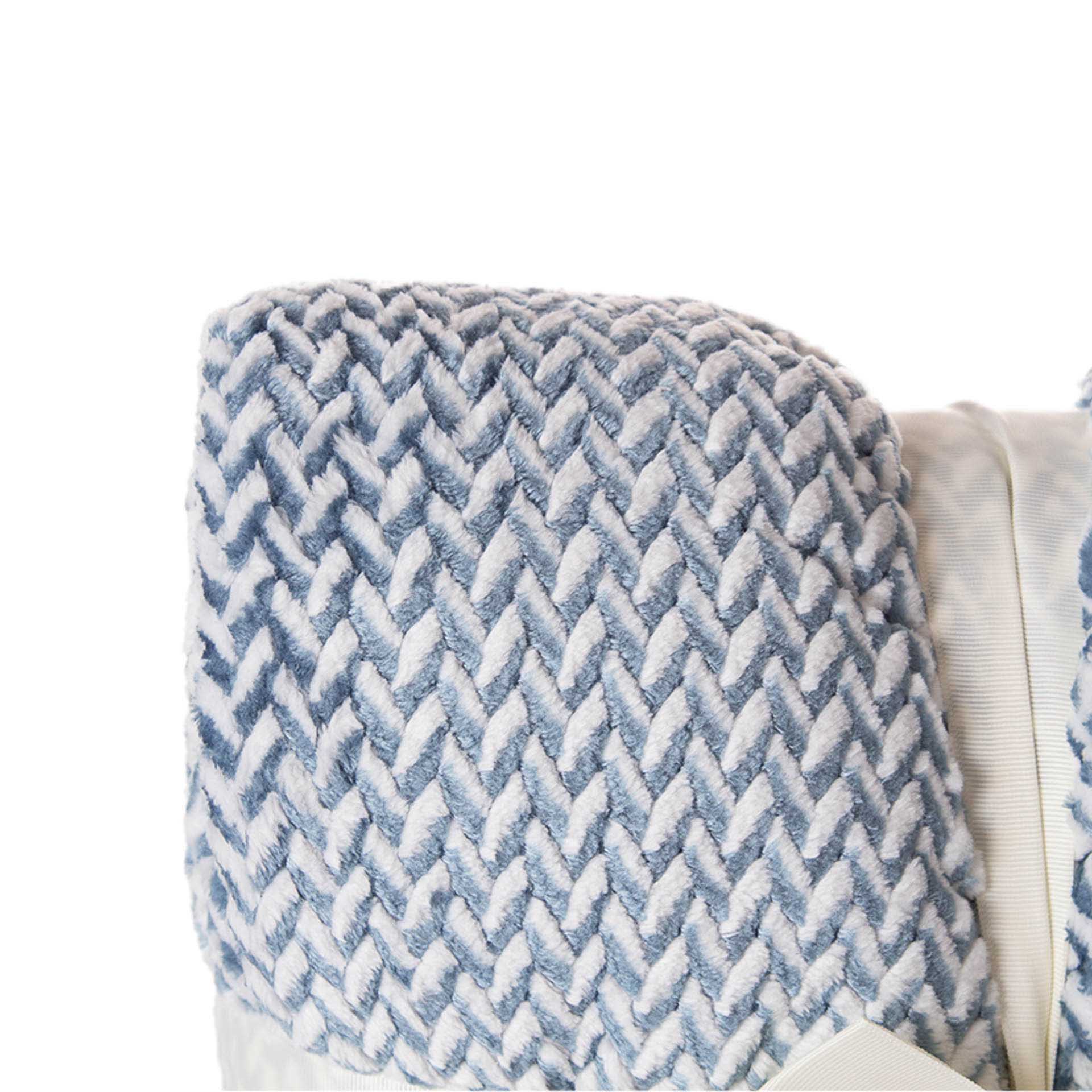 Manta Jacquard Amo Entrançado Azul 130X160cm