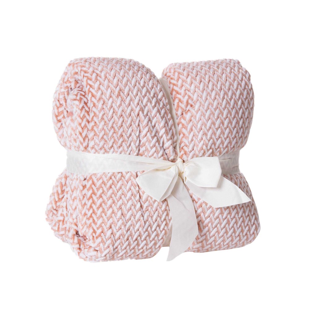 Manta Jacquard Amo Entran�ado Salm�o 130X160cm