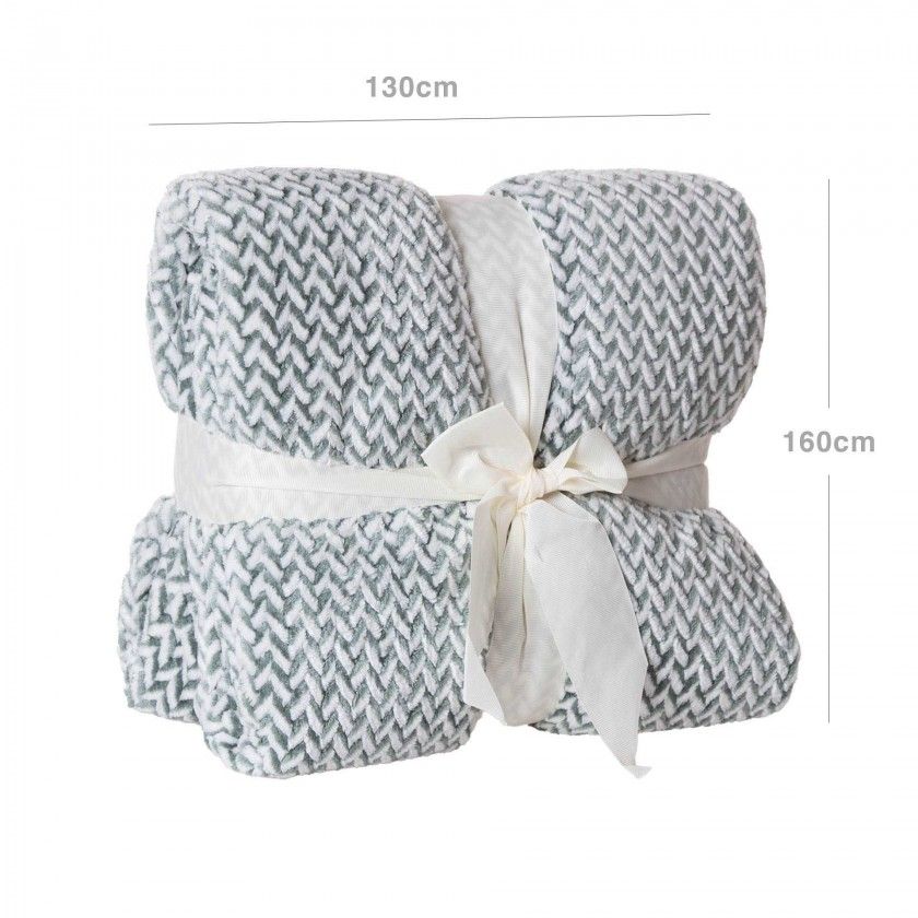 Manta Jacquard Amo Entranado Verde 130X160cm