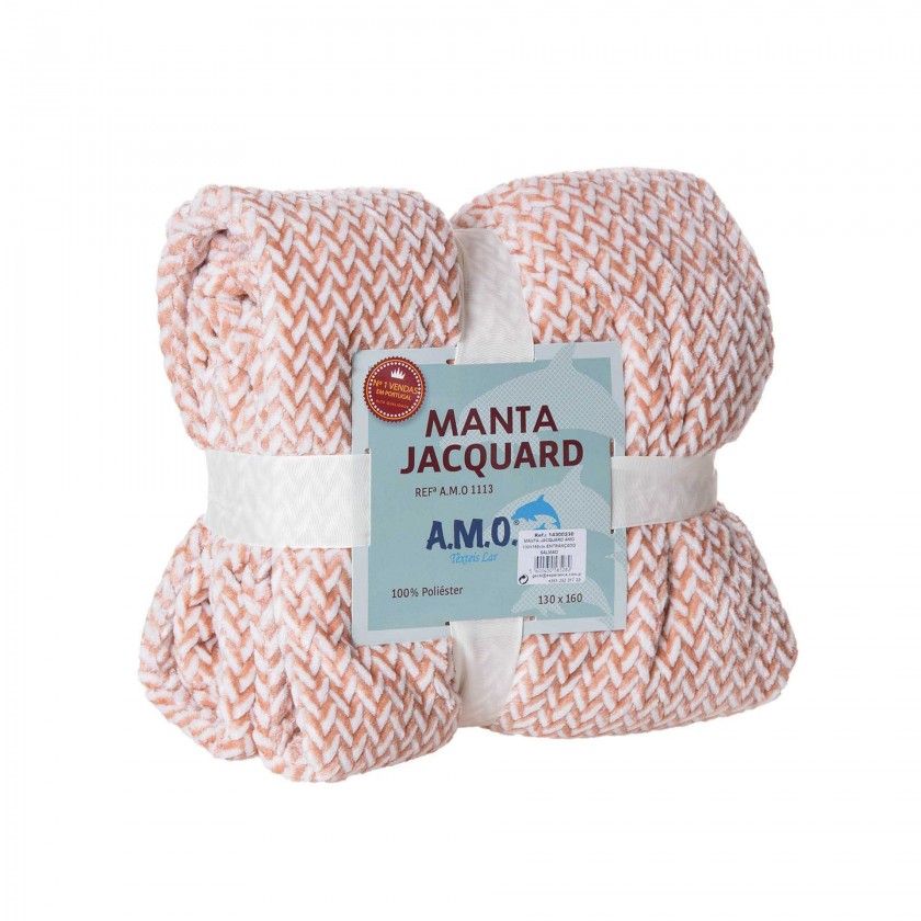 Manta Jacquard Amo Entranado Salmo 130X160cm