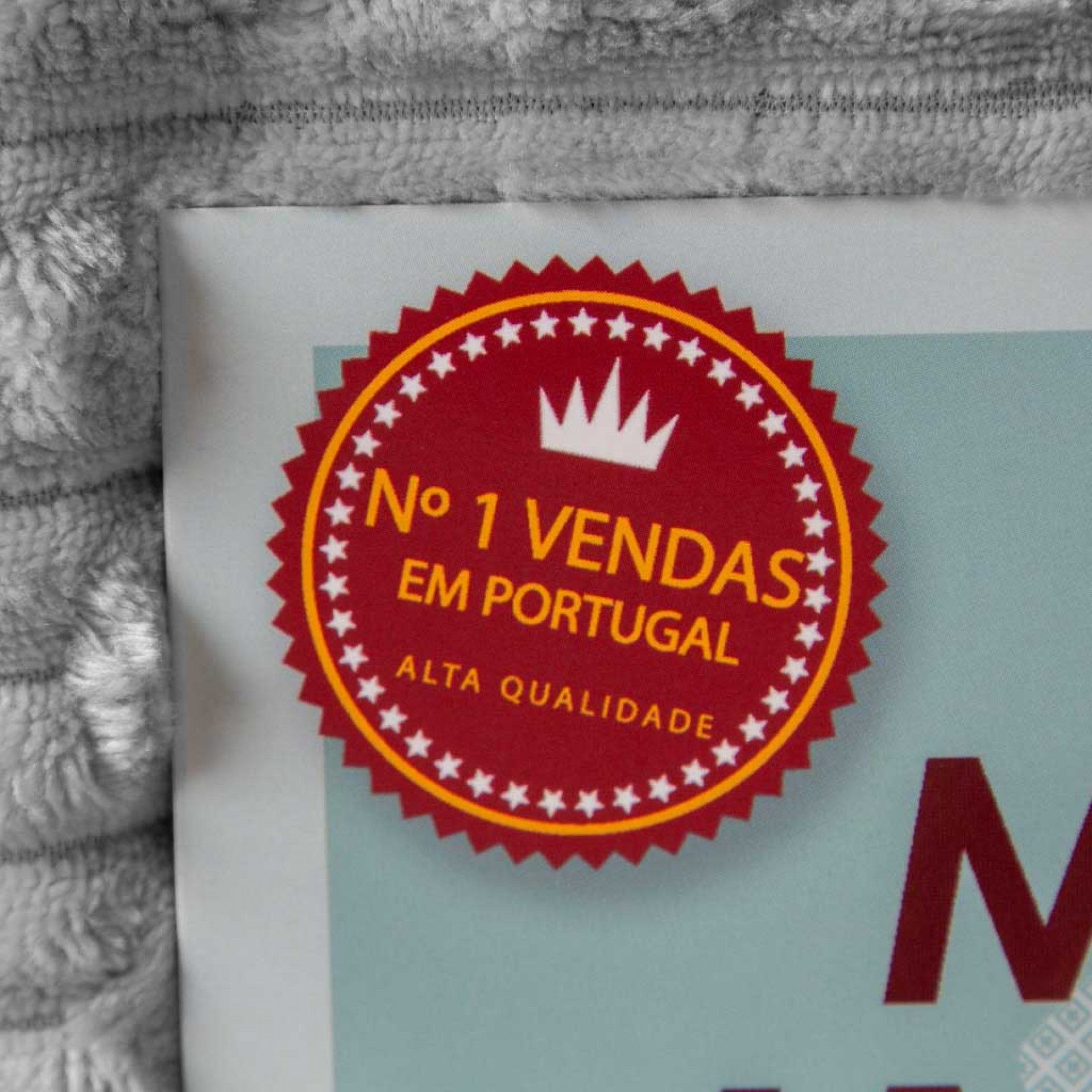 Manta Jacquard Amo Papinhos Cinza Claro 130X160cm