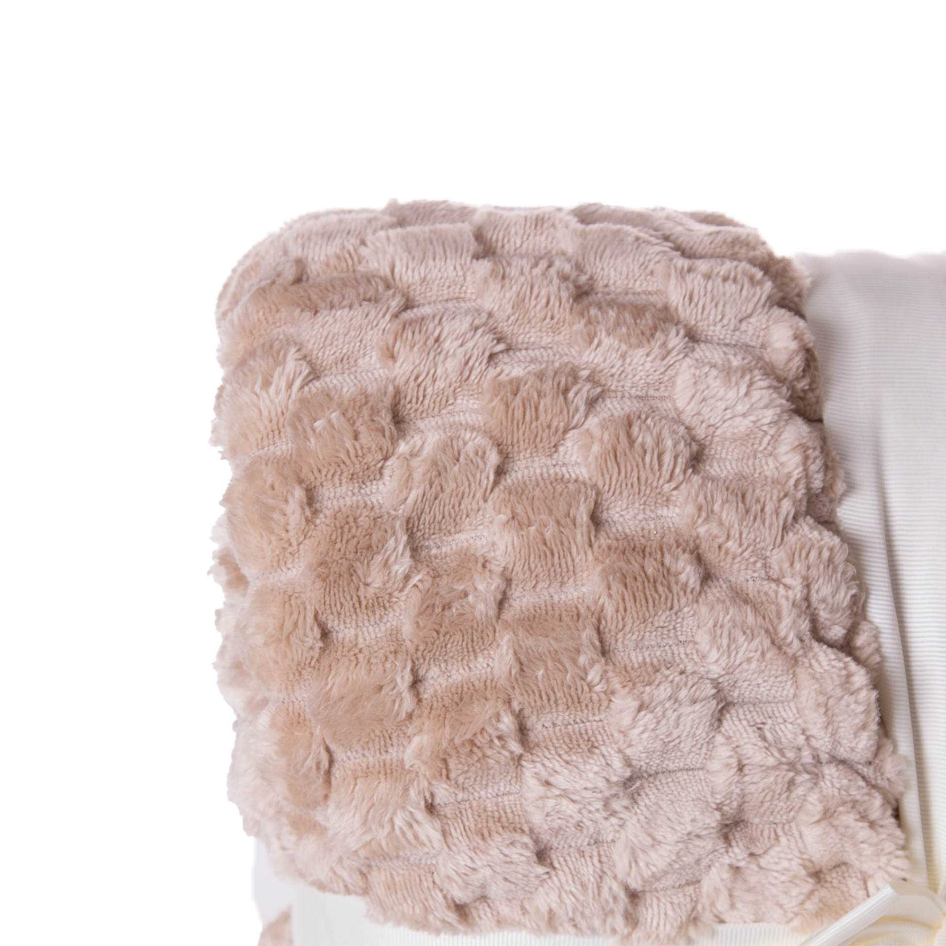 Manta Jacquard Amo Papinhos Bege Claro 130X160cm