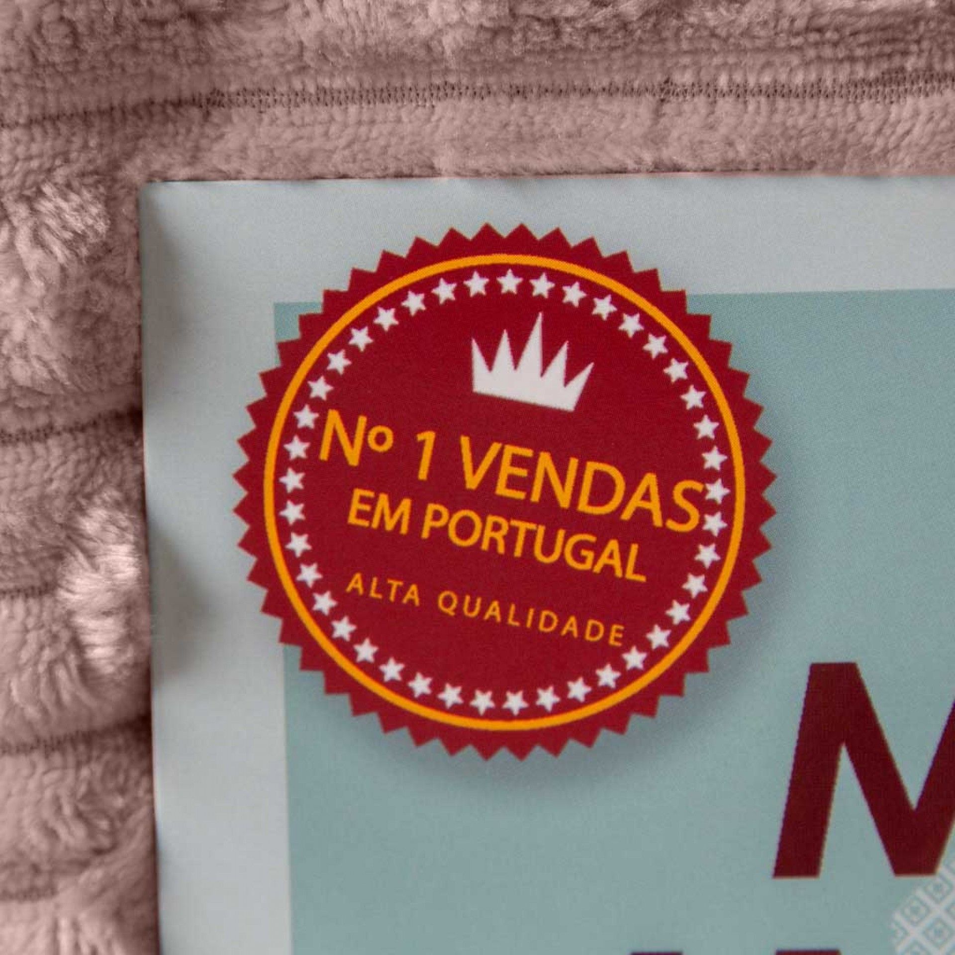 Manta Jacquard Amo Papinhos Bege Claro 130X160cm