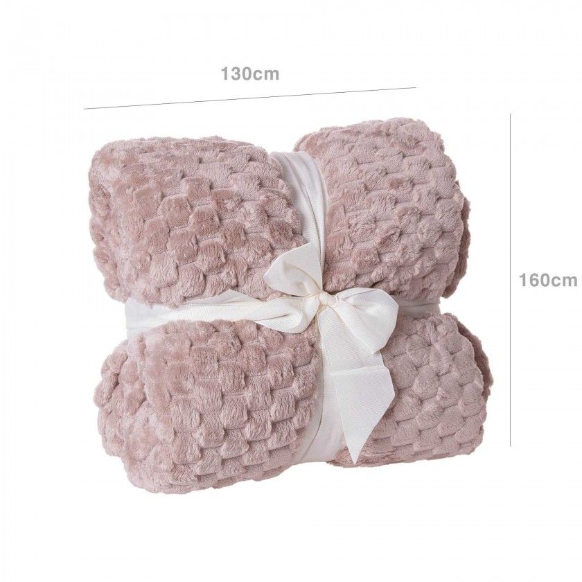 Manta Jacquard Amo Papinhos Bege 130X160cm