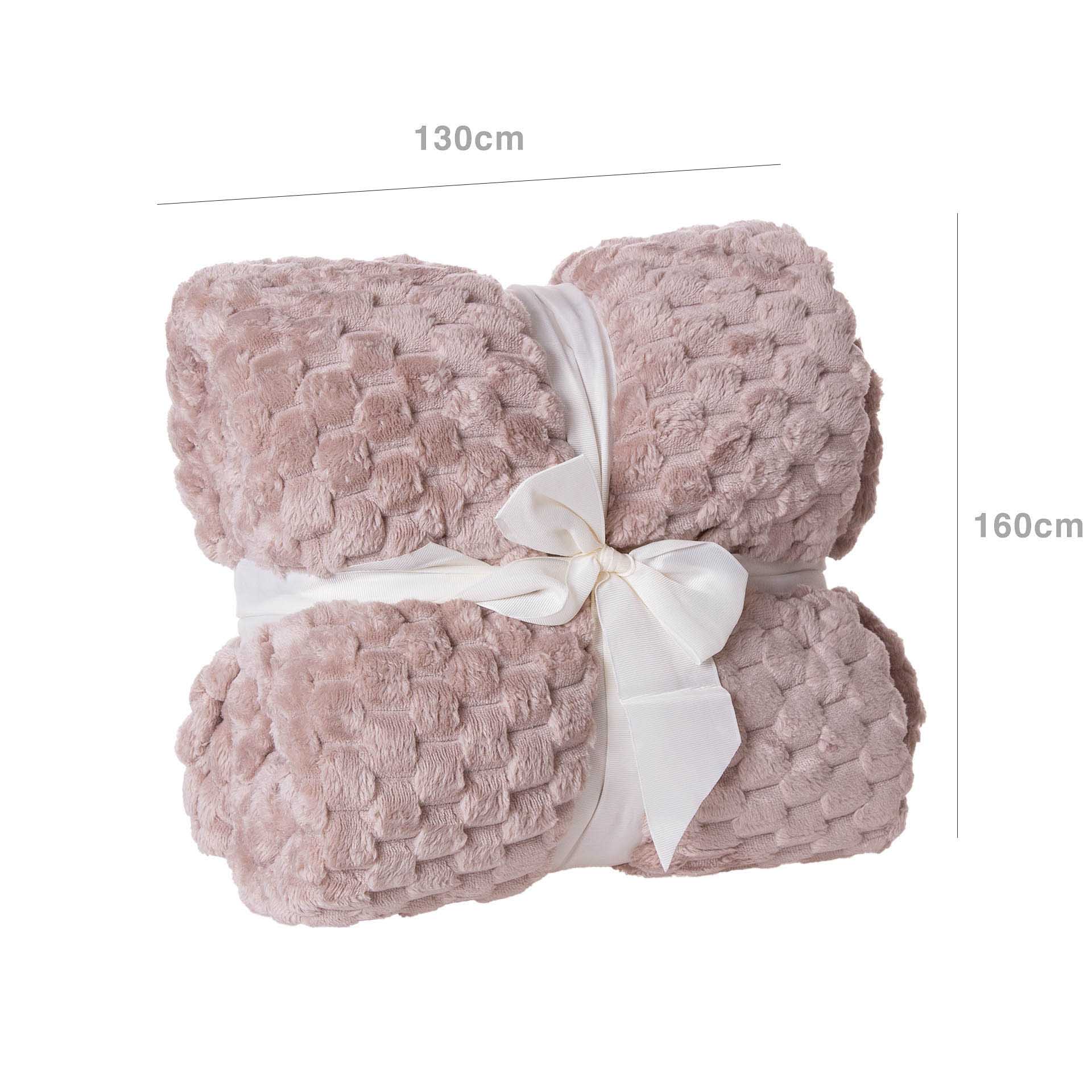 Manta Jacquard Amo Papinhos Bege 130X160cm