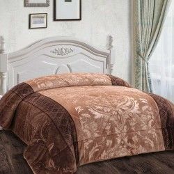Gofrado Casal Comforter Castanho 240X260cm