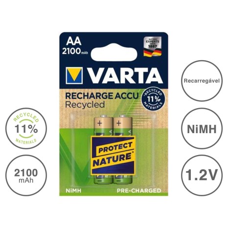 Pilha Recarreg�vel Recycled AA Pack 2 - Image product