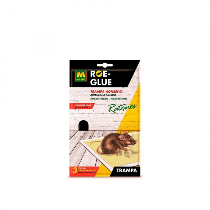 Armadilha Adesiva para Rato Masso Pack 3