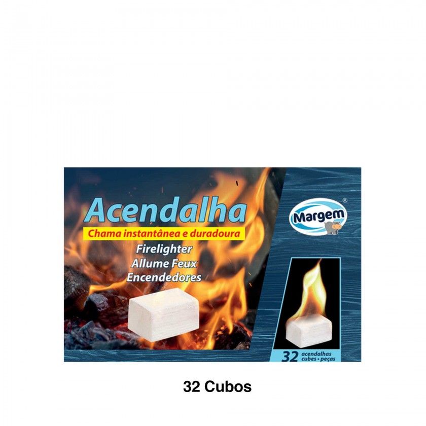 Acendalha Tradicional Branca 32 Cubos Acendalha Tradicional Branca 32 Cubos