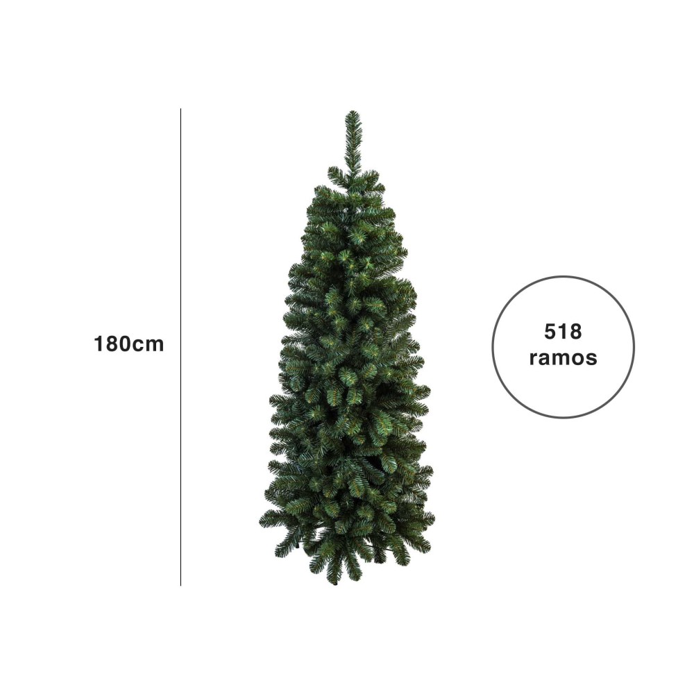 �rvore Natal Verde Slim 180CM 518 Ramos