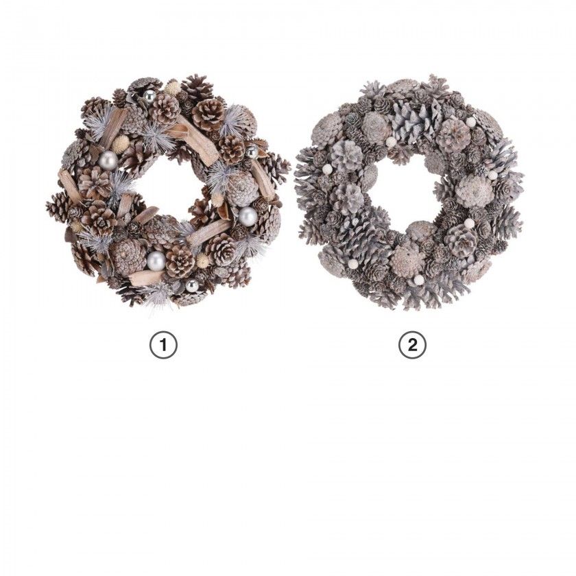 Coroa Natal Pinhas 34CM Coroa Natal Pinhas 34CM