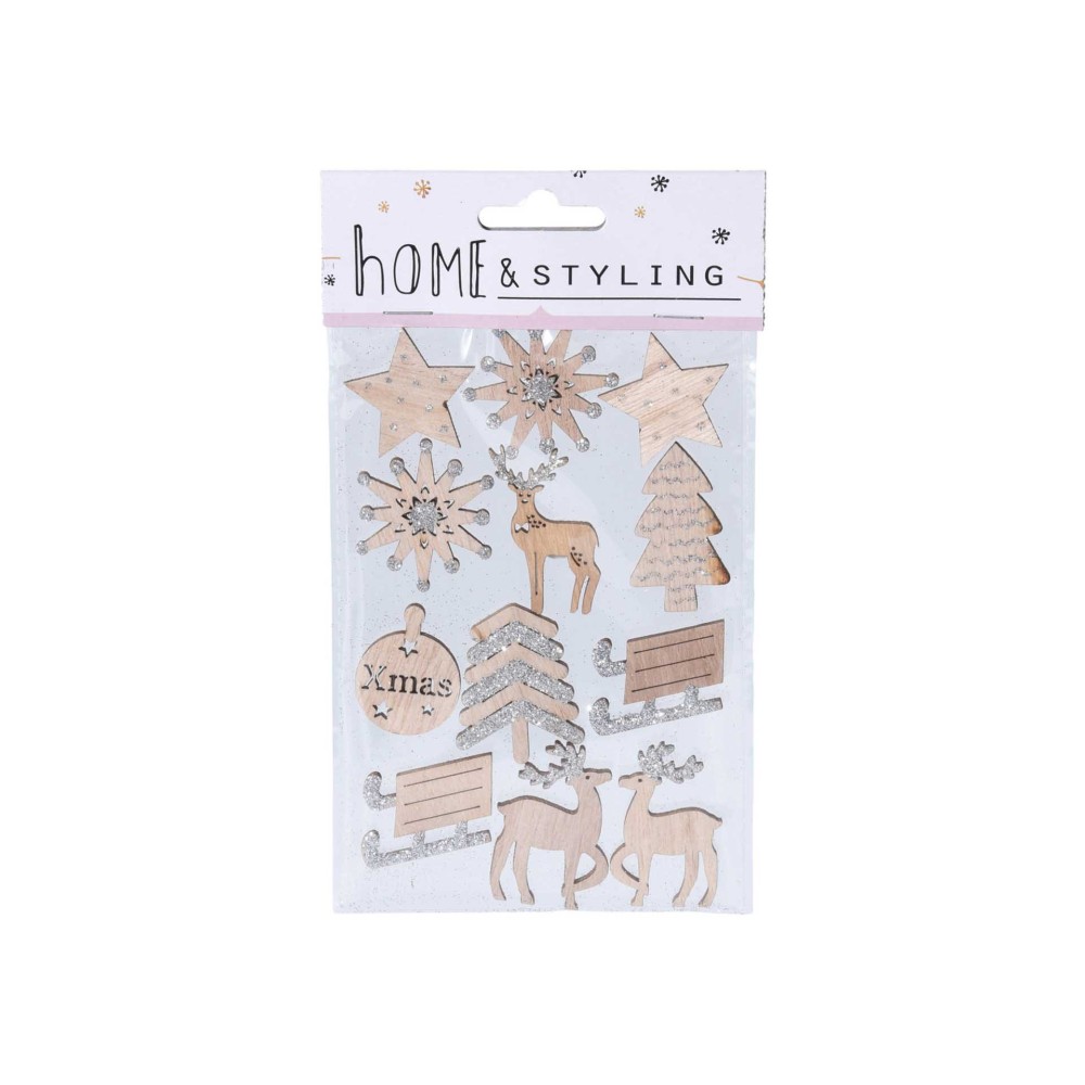 Figuras Autocolantes Natal Pack 12