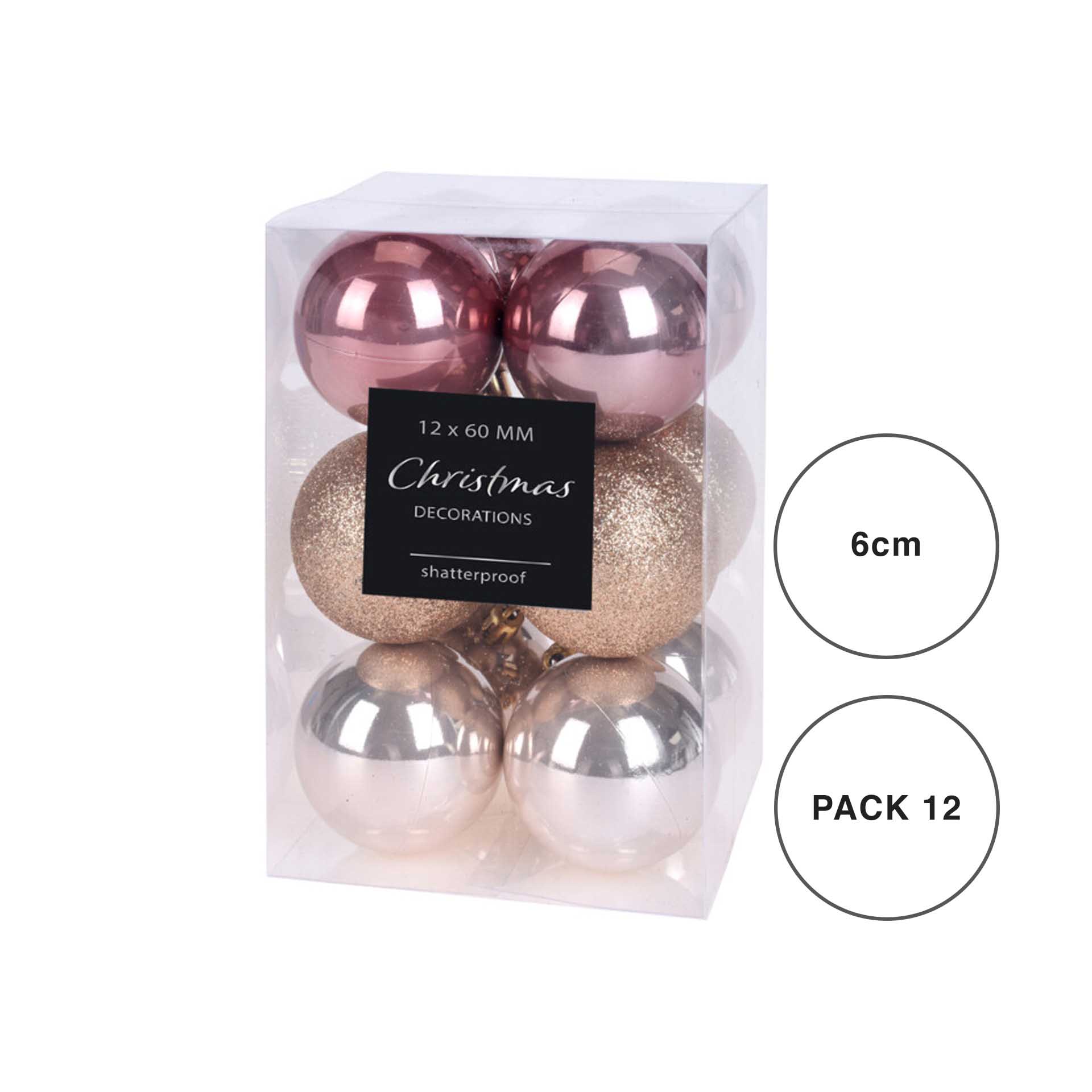 Bola Natal 6CM Pack 12