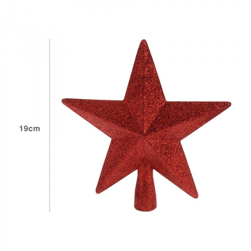 Estrela Árvore Natal Vermelho 19CM Estrela Árvore Natal Vermelho 19CM