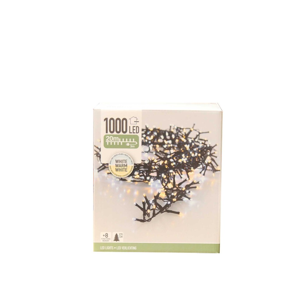 Grinalda 1000 Leds Luz Quente e Fria 20M