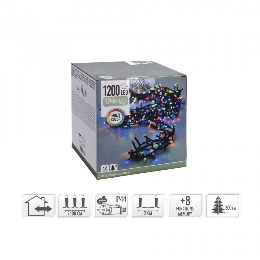 Grinalda 1200 Leds Luz Multicor 24M Grinalda 1200 Leds Luz Multicor 24M