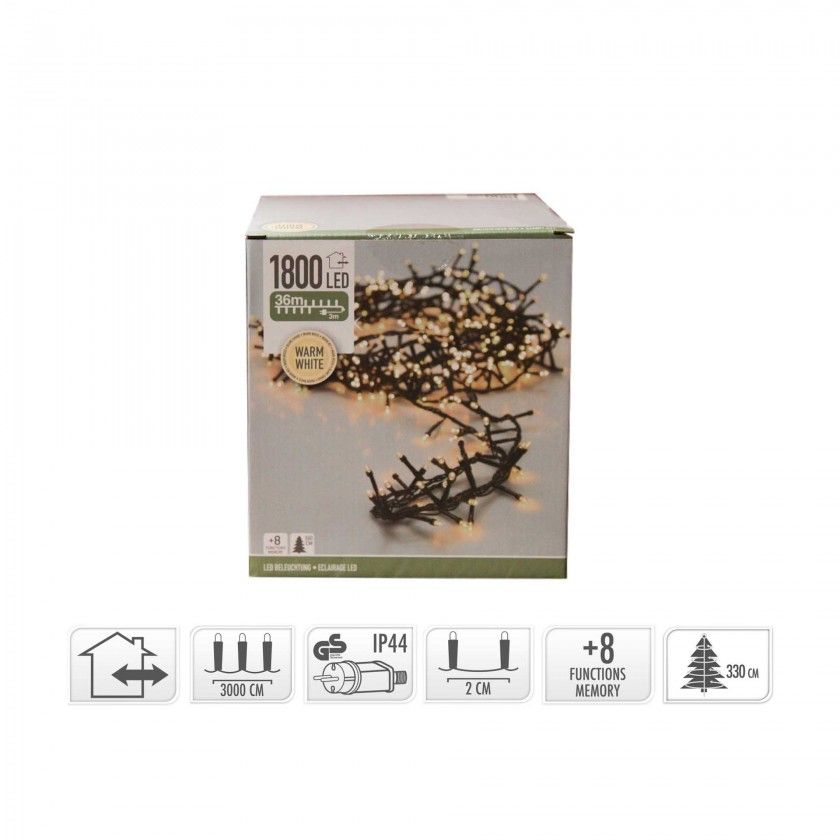 Grinalda 1800 Leds Luz Multicor 36M Grinalda 1800 Leds Luz Multicor 36M