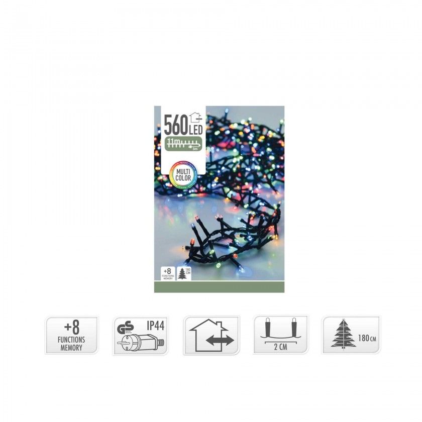 Grinalda 560 Leds Luz Multicor 11M Grinalda 560 Leds Luz Multicor 11M