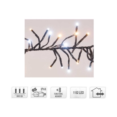 Grinalda 1152 Leds Luz Quente e Fria 8.5M